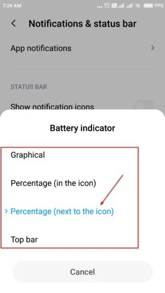 Xiaomi Redmi Note 4 – How to Change Batter Indicator to Percentage and Graphical