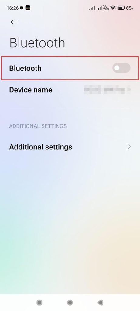 turn off on bluetooth redmi 12c
