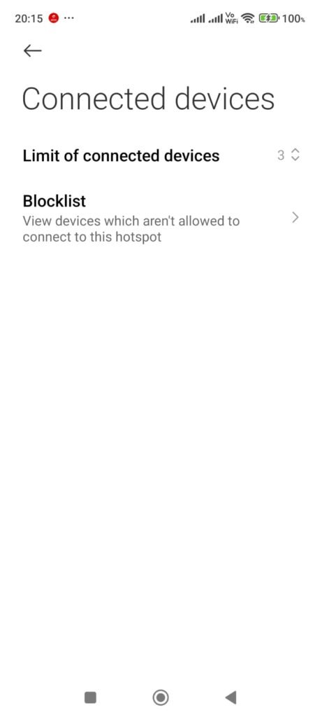xiaomi hotspot error connected devices